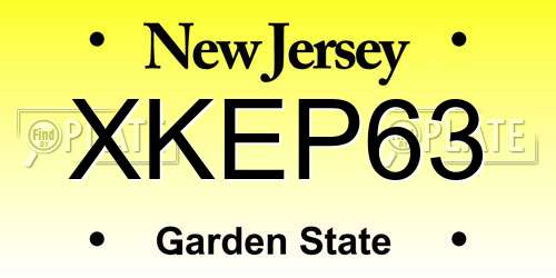 XKEP63 New Jersey License Plate