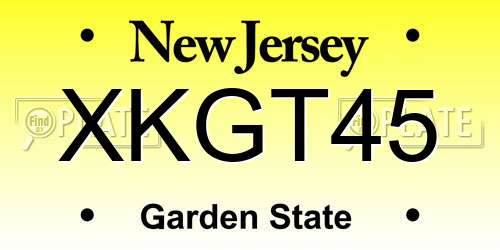 XKGT45 New Jersey License Plate