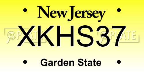 XKHS37 New Jersey License Plate