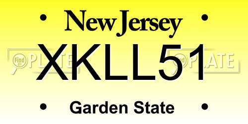 XKLL51 New Jersey License Plate