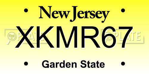 XKMR67 New Jersey License Plate