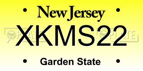 XKMS22 New Jersey License Plate