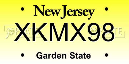XKMX98 New Jersey License Plate