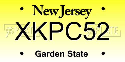 XKPC52 New Jersey License Plate