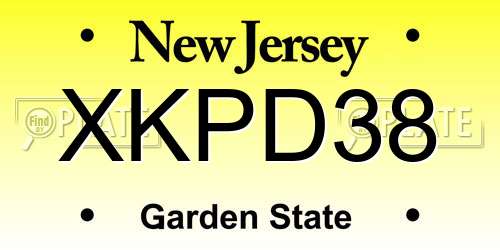XKPD38 New Jersey License Plate