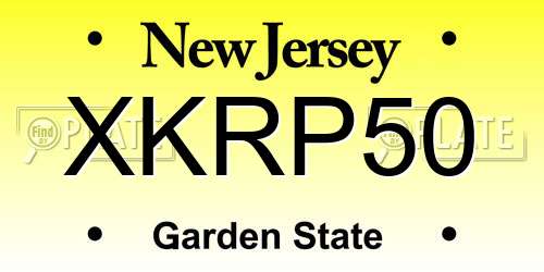 XKRP50 New Jersey License Plate