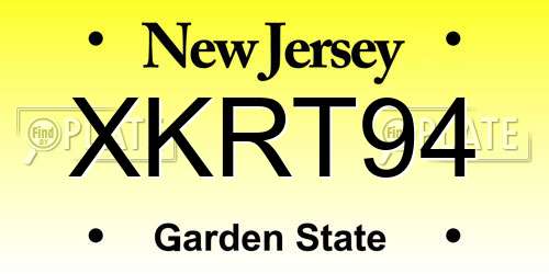 XKRT94 New Jersey License Plate