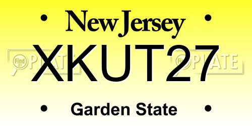 XKUT27 New Jersey License Plate