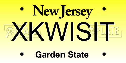 XKWISIT New Jersey License Plate