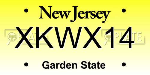 XKWX14 New Jersey License Plate