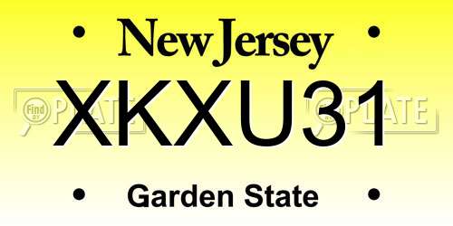 XKXU31 New Jersey License Plate