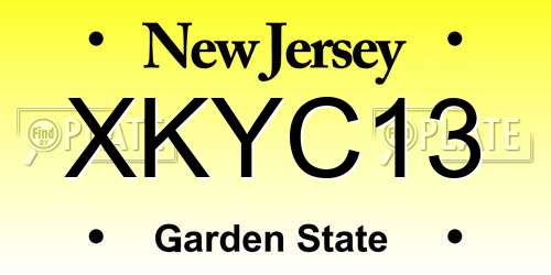 XKYC13 New Jersey License Plate
