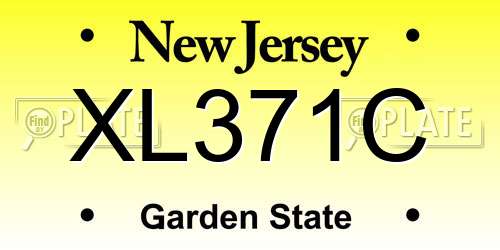 XL371C New Jersey License Plate