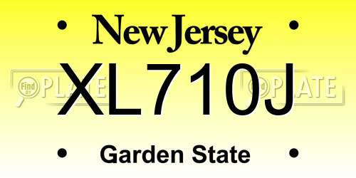 XL710J New Jersey License Plate