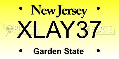 XLAY37 New Jersey License Plate