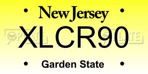 XLCR90 New Jersey License Plate