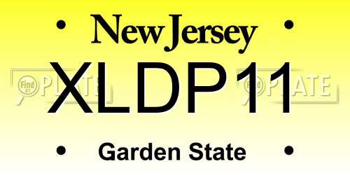 XLDP11 New Jersey License Plate