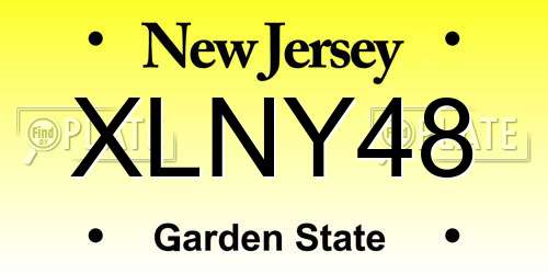 XLNY48 New Jersey License Plate