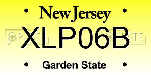 XLP06B New Jersey License Plate