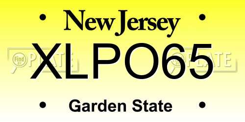 XLPO65 New Jersey License Plate
