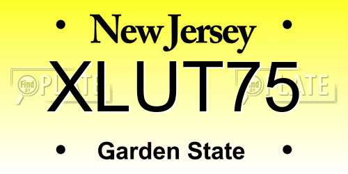 XLUT75 New Jersey License Plate