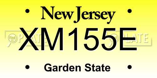 XM155E New Jersey License Plate