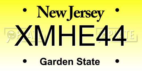 XMHE44 New Jersey License Plate