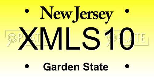 XMLS10 New Jersey License Plate