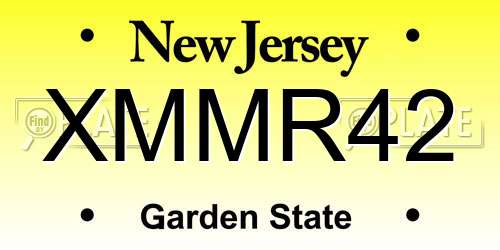 XMMR42 New Jersey License Plate