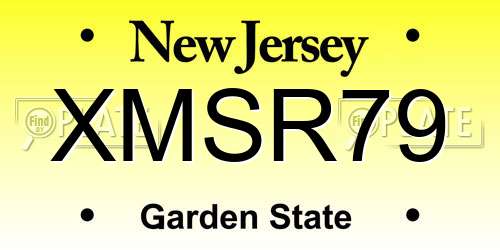 XMSR79 New Jersey License Plate