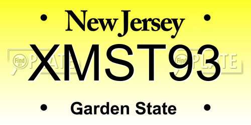 XMST93 New Jersey License Plate