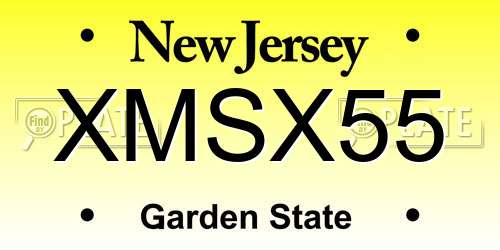 XMSX55 New Jersey License Plate
