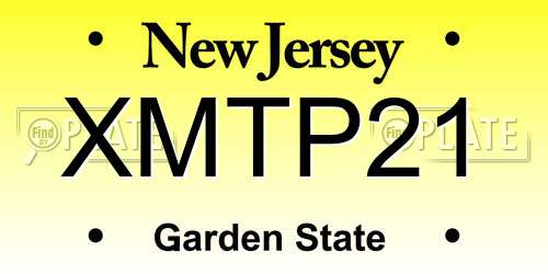 XMTP21 New Jersey License Plate