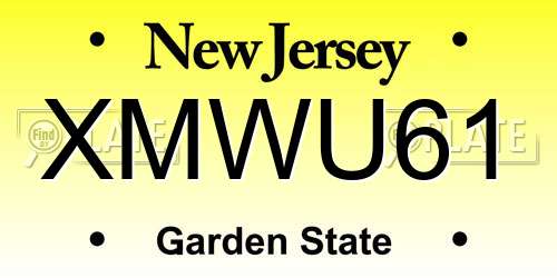 XMWU61 New Jersey License Plate