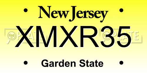 XMXR35 New Jersey License Plate