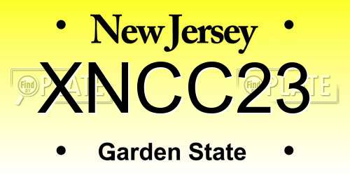 XNCC23 New Jersey License Plate