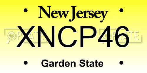XNCP46 New Jersey License Plate