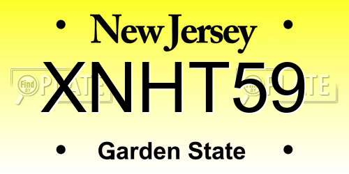XNHT59 New Jersey License Plate