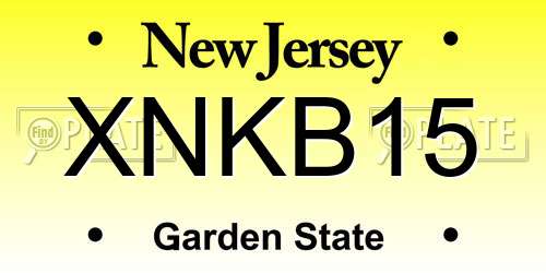 XNKB15 New Jersey License Plate