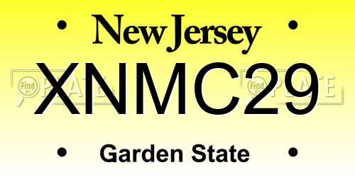XNMC29 New Jersey License Plate
