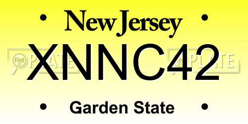 XNNC42 New Jersey License Plate