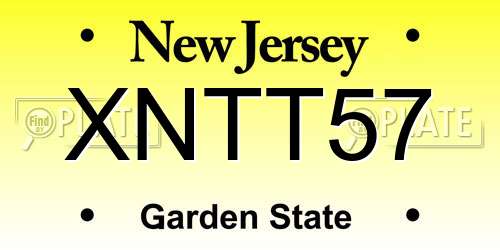XNTT57 New Jersey License Plate