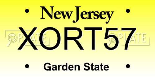 XORT57 New Jersey License Plate