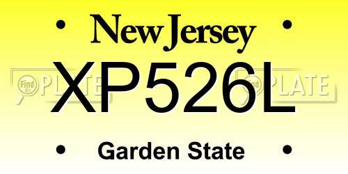 XP526L New Jersey License Plate
