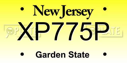 XP775P New Jersey License Plate