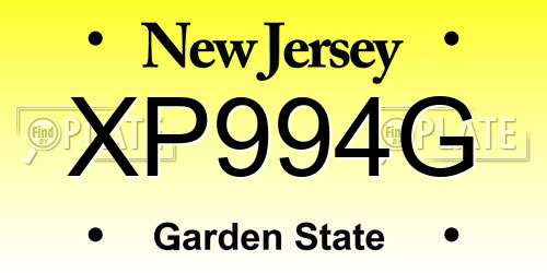 XP994G New Jersey License Plate