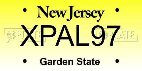 XPAL97 New Jersey License Plate