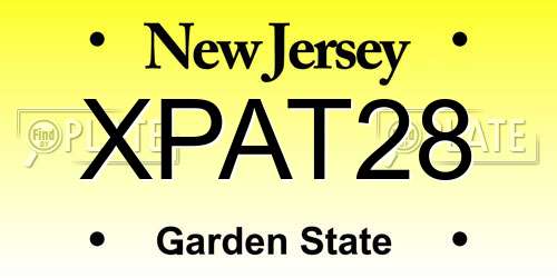 XPAT28 New Jersey License Plate