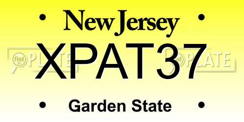 XPAT37 New Jersey License Plate