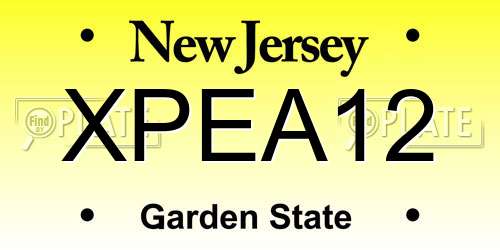XPEA12 New Jersey License Plate